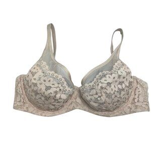 VICTORIA'S SECRET Bra 38D Body by Victoria Unlined Demi Nude Lace Underwire D21